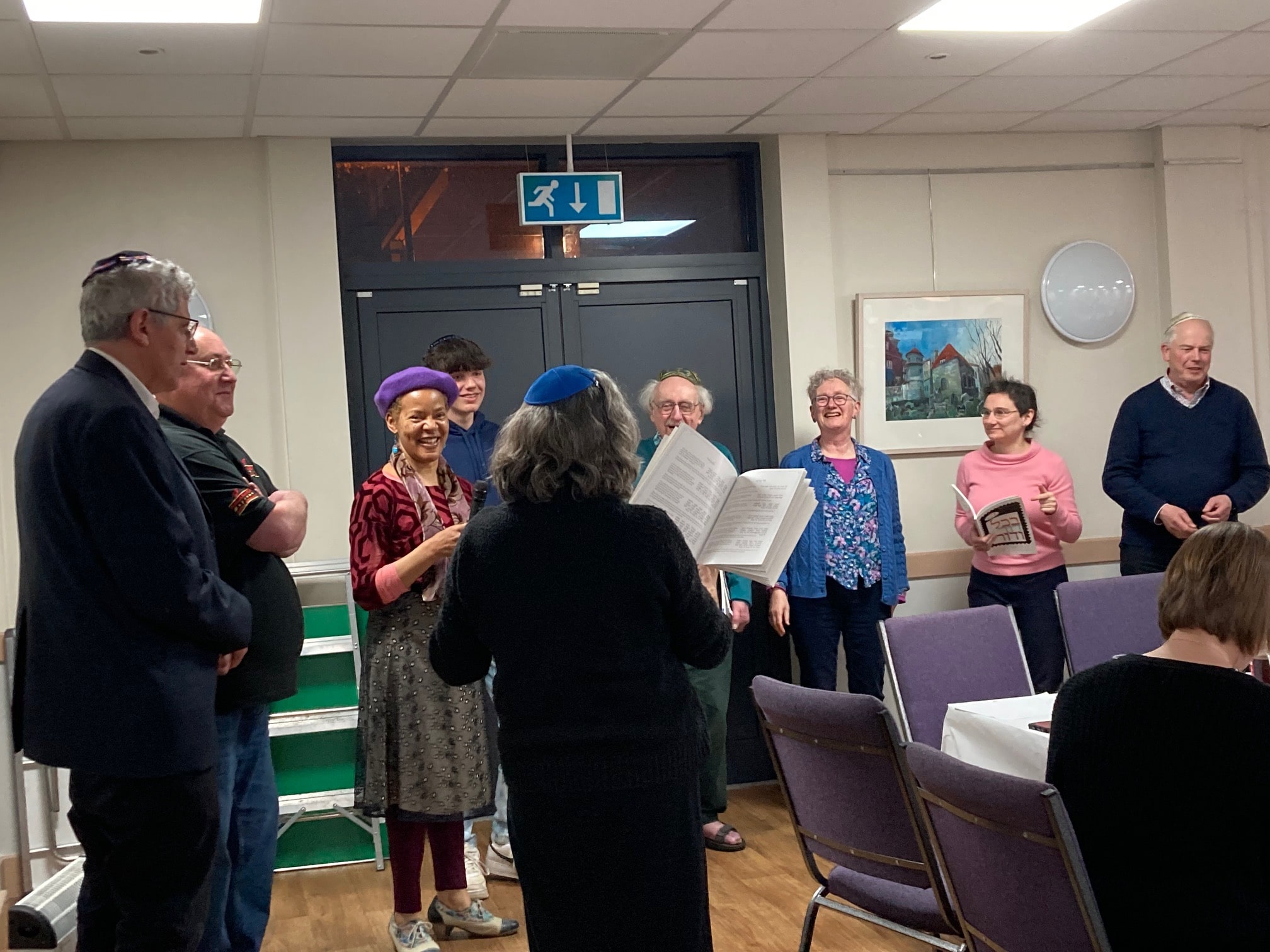 Rabbi Shoshana Kaminsky brought some Australian fun to our seder this year. She was very strict about stealing, hiding and finding the Afikomen! 